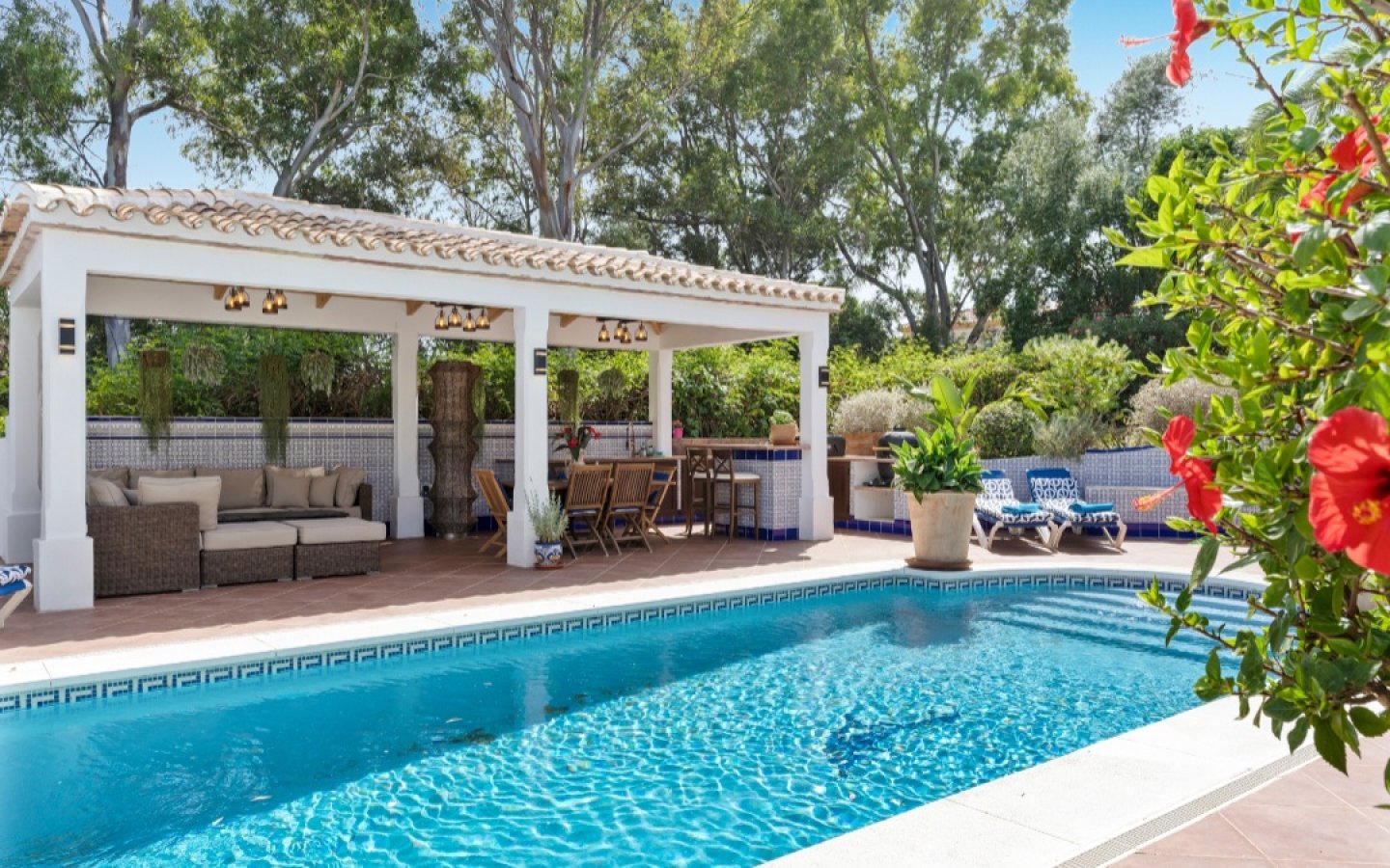 Pool & kitchen