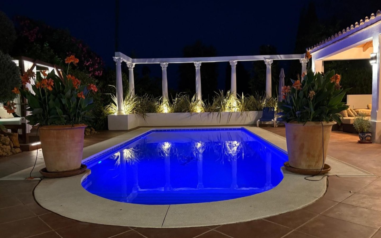 Pool at night