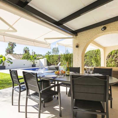 Outside dining area